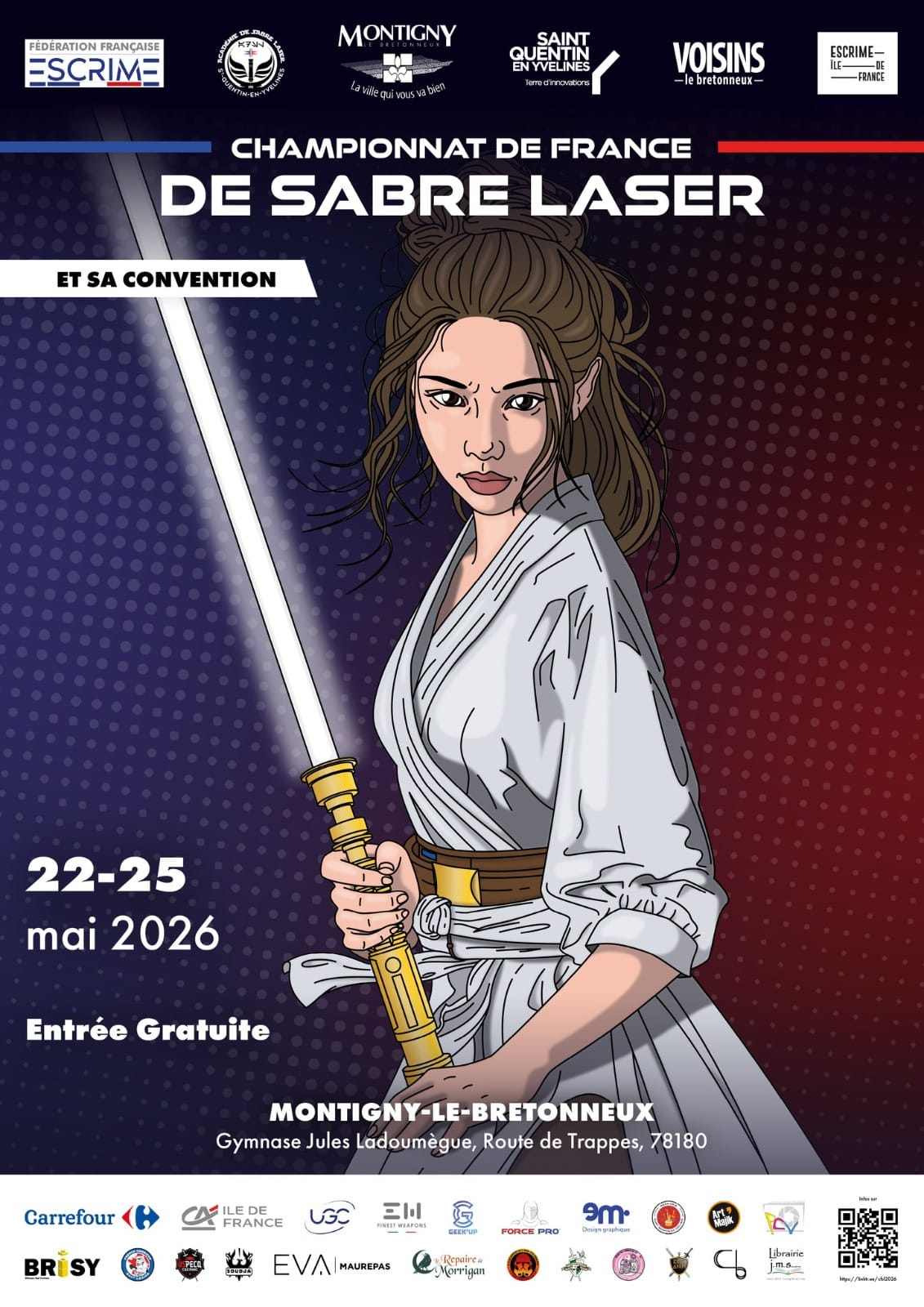 Affiche publicitaire pour une animation musicale pour Noël, de HSQY, le 1er Décembre 2024 à 11h à Plaisir