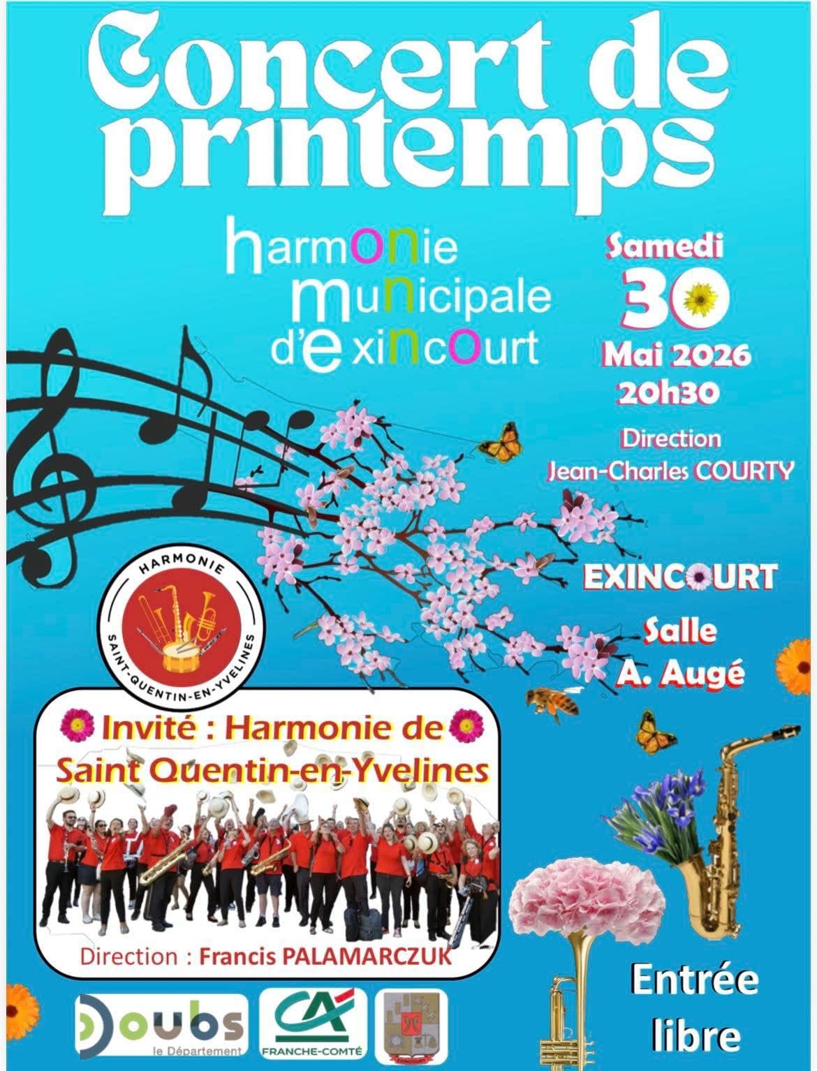 Affiche publicitaire pour une animation musicale pour Noël, de HSQY, le 1er Décembre 2024 à 11h à Plaisir